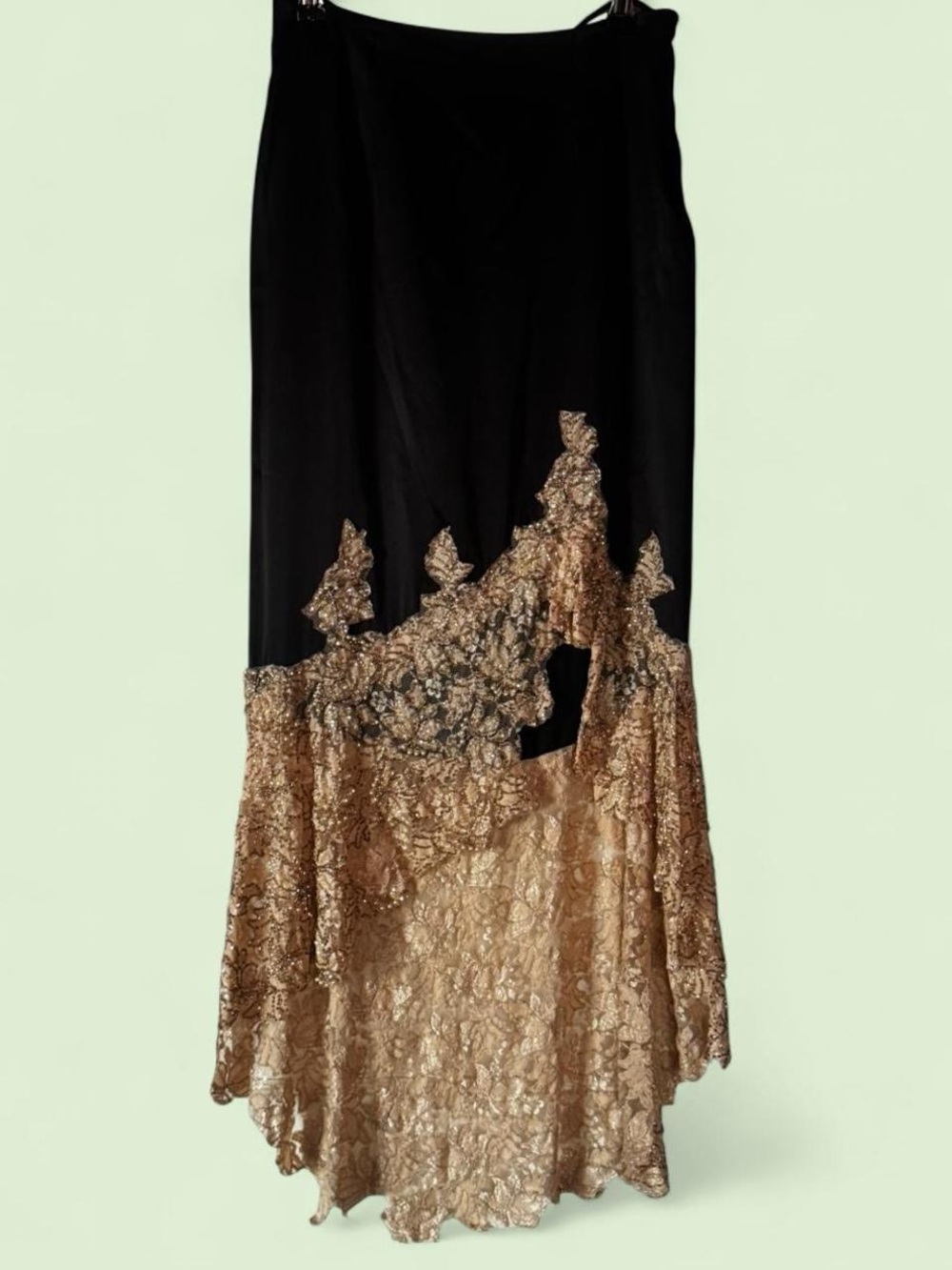 🖤 vintage cache silk lace skirt 🖤